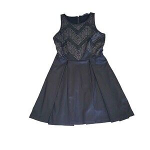 NWOT new Armani Exchange women's geometrical pleated circle skirt dress,  XS